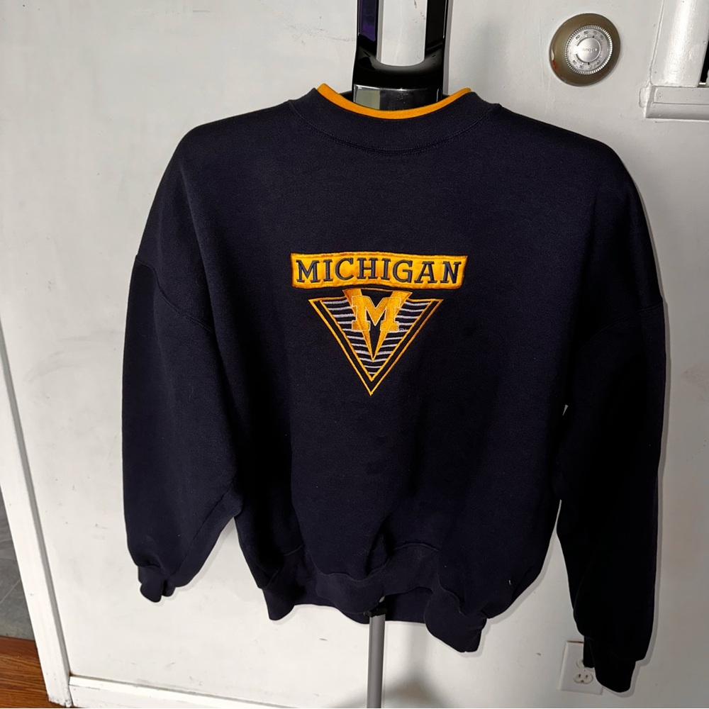 Vintage Michigan Navy Blue Sweater
